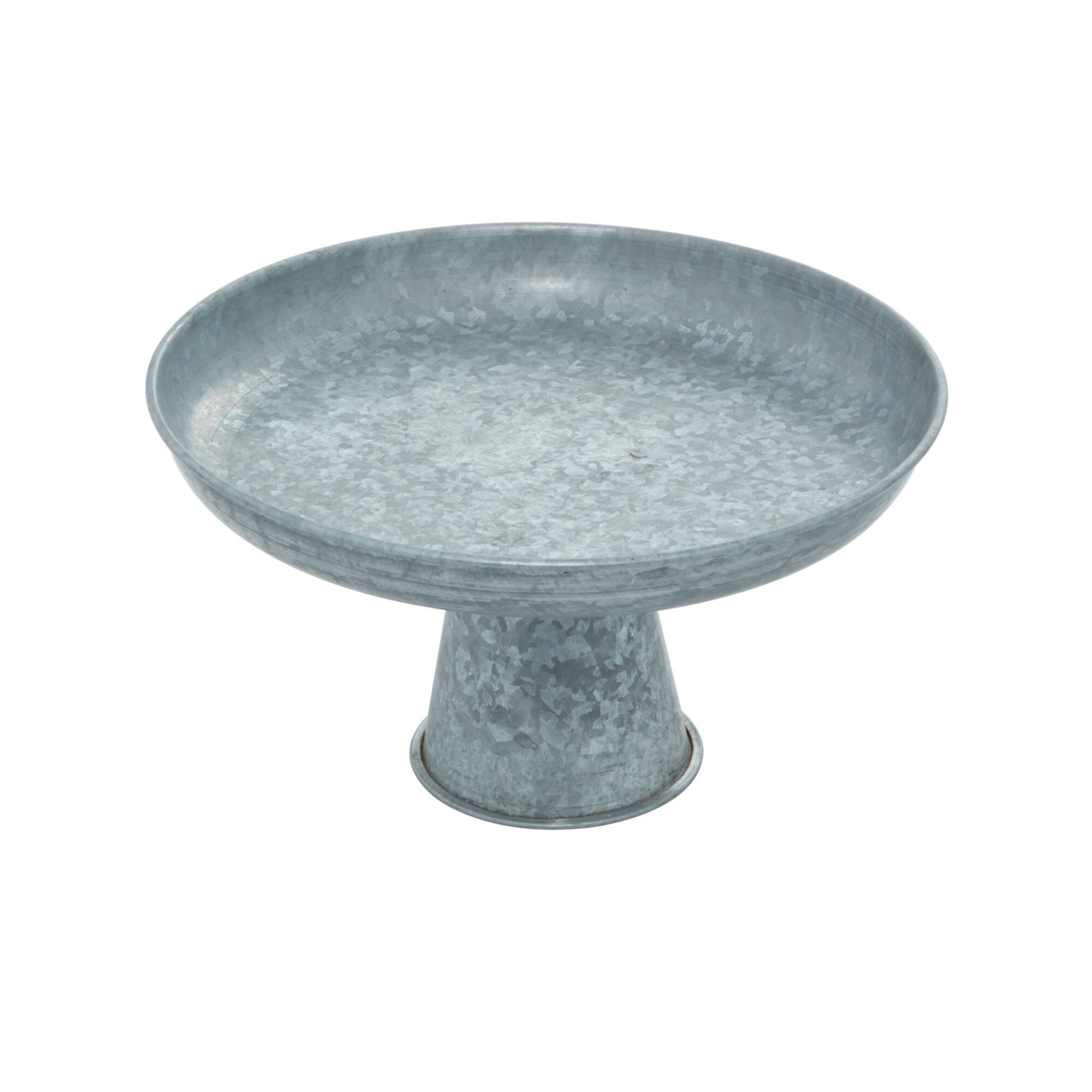 12" Gray Iron Farmhouse Cake Stand